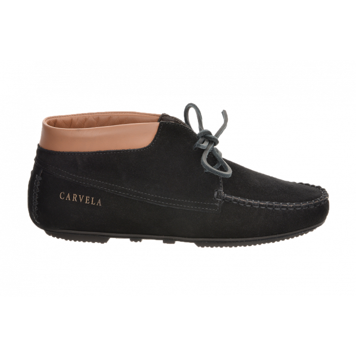 Carvela 392D Suede Boot With Leather Collar